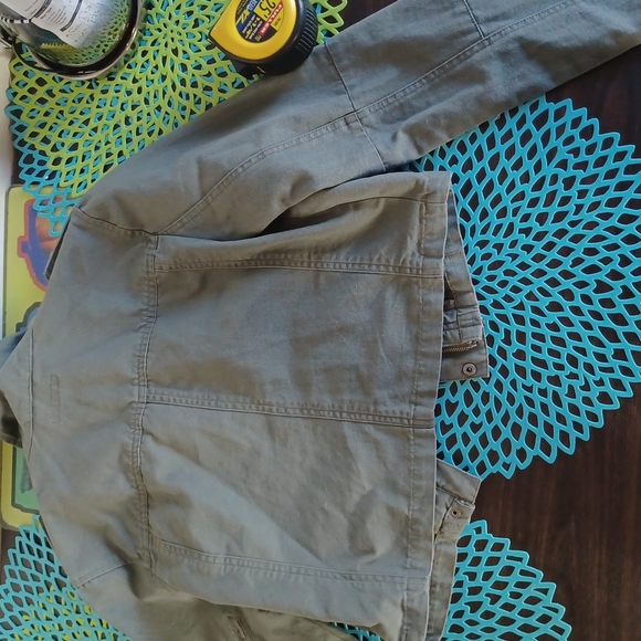 Urban life army green military crop jacket large - Picture 16 of 17